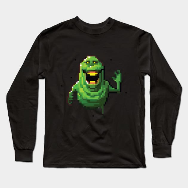 Green Ghost Long Sleeve T-Shirt by perol